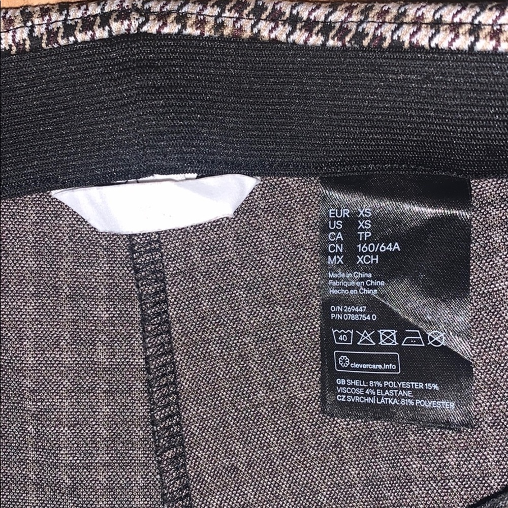 Pattern Houndstooth Straight Leggings - image 3